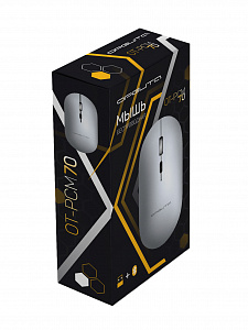 Орбита OT-PCM70 Серебряная мышь беспроводная (USB/Bluetooth,аккум)