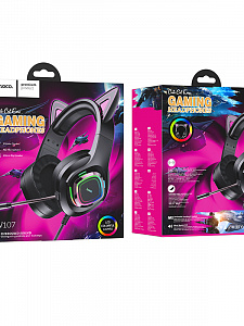 HOCO W107 CAT наушники для ПК (3.5 мм/USB)