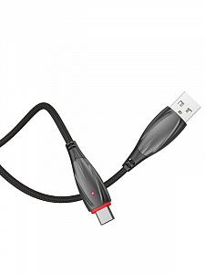 HOCO U71 Черный кабель USB 2.4A (microUSB) 1.2м
