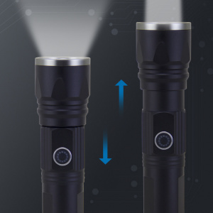 Патриот PT-FLR38B Синий фонарь ручной (1L, 18650.,ZOOM)