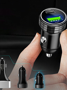 TDS TS-CAU72A ЗУ авто USB (QC3.0 Super + PD20W,4000mA)