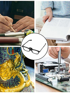 Очки лупа увеличительные с фонариком +2.5 Орбита OT-INL84