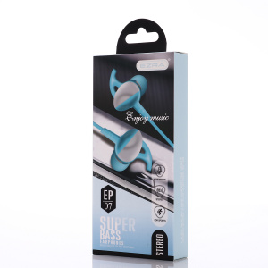 EZRA EP07 Голубые наушники вакуум - гарнитура (3.5мм)