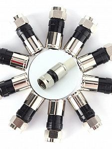 Орбита OT-AVT17 штекер F компрессионный-обжимной (RG-6 резин.кольцо) (УПАКОВКА 50ШТ)