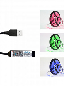 Огонек OG-LDL41 LED контроллер USB 5В (Bluetooth, RGB, 4PIN)