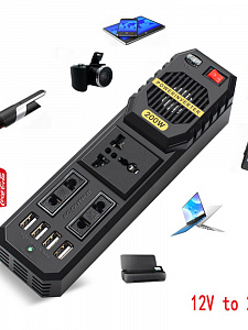 TDS TS-CAU42 автомобильный инвертор (220В/200Вт)