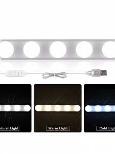 Светильник для зеркала светодиодный 5 лампочек Огонёк OG-LDP13