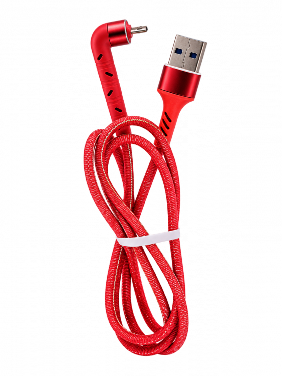 Орбита OT-SMM51 Красный кабель угловой USB 2.4A (microUSB) 1м
