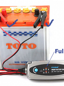 FOXSUR FBC1236 ЗУ для аккум. с крокодилами (12В, 3.5А)