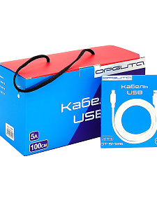 Орбита OT-SMI26 Белый кабель USB 5A (iOS Lightning) 1м