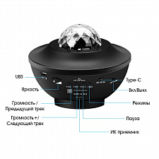 Световая установка Диско шар с лазером звёздное небо Огонёк OG-LDS30