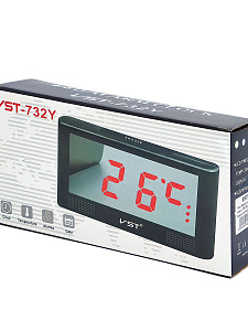 VST 732Y-1 Красные часы настольные (без блока)