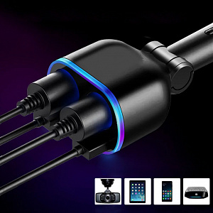 TDS TS-CAU67 Разветвитель авто (2 гнезда + 2*USB)