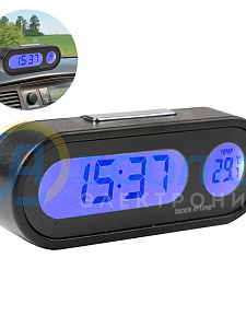 Часы автомобильные электронные с термометром Орбита OT-CLC06