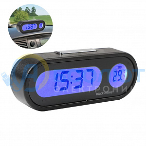 Часы автомобильные электронные с термометром Орбита OT-CLC06