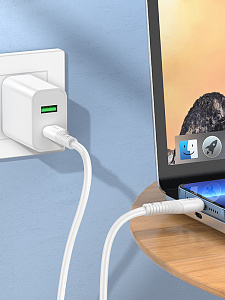 HOCO X97 Белый кабель PD20W (iOS Lighting-TYPE-C) 1м