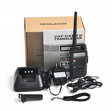 Рация Baofeng UV-5R 5W с гарнитурой черная