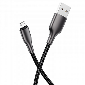 BOROFONE BX45 Черный кабель USB 2.4A (microUSB) 1м