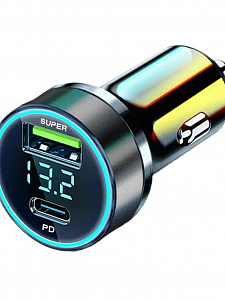 Автомобильное зарядное устройство, зарядка в прикуриватель PD/QC 3.0 TDS TS-CAU70A