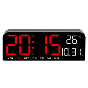 Часы настенные, настольные электронные с температурой Орбита OT-CLW21 Красные