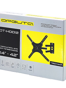 Кронштейн для телевизора настенный поворотный до 42 дюймов Орбита OT-HOD12