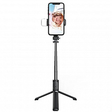 Штатив для телефона. Селфи палка для смартфона с подсветкой монопод-трипод 2 в 1 Орбита OT-SMH20