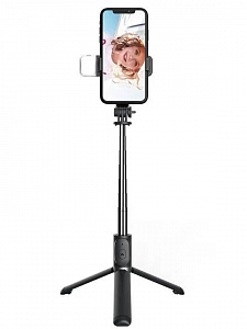Штатив для телефона. Селфи палка для смартфона с подсветкой монопод-трипод 2 в 1 Орбита OT-SMH20