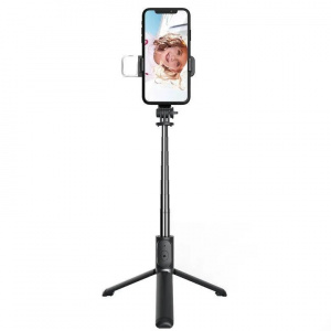 Штатив для телефона. Селфи палка для смартфона с подсветкой монопод-трипод 2 в 1 Орбита OT-SMH20