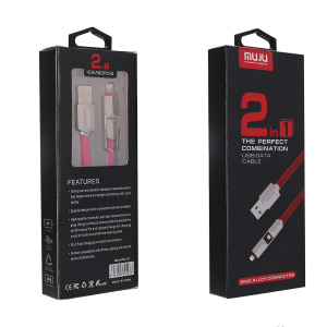 MUJU MJ-38  кабель USB 2A (microUSB/iOS Lighting) 1м