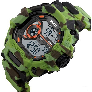 Skmei 1233 Зеленый камуфляж часы наручные