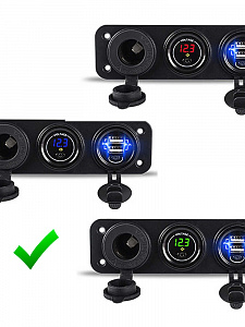 TDS TS-CAU48 Зеленый Разветвитель авто (Врезной)