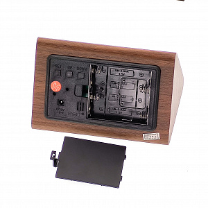 VST 864-1 Красные часы настольные (ТЕМНО-коричневые)(без блока)