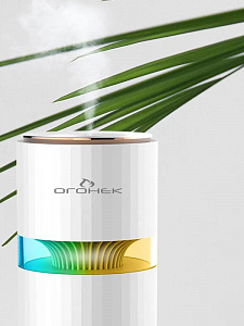 Увлажнитель воздуха для дома настольный с подсветкой Огонёк OG-HOM04 Красный/золото