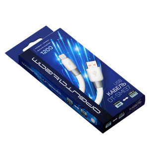 Орбита OT-SMI37 Белый кабель USB 6А (iOS Lightning) 1.2м