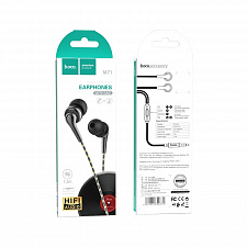 HOCO M71 Черные наушники вакуум - гарнитура (3.5мм)