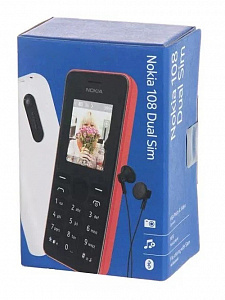 NOKIA 108 Черный телефон кнопочный (2G, 2SIM, RM-827)