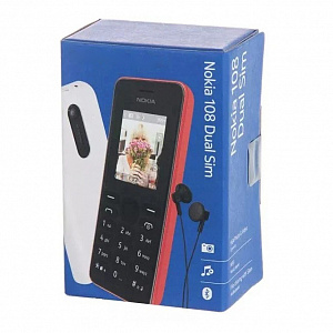 NOKIA 108 Черный телефон кнопочный (2G, 2SIM, RM-827)