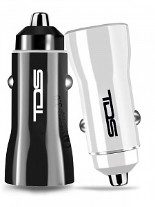 Зарядка в прикуриватель для автомобиля 2*USB TDS TS-CAU36 Белое