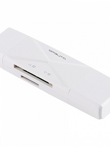 Орбита OT-PCR16 Белый картридер OTG (TF, SD, microUSB, Type-C)