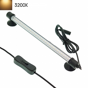 Светильник лампа для аквариума светодиодная ТЕПЛАЯ ЖЕЛТАЯ Огонек OG-LDP02