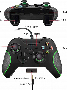 Орбита OT-PCG17 Черный геймпад игровой (проводной)