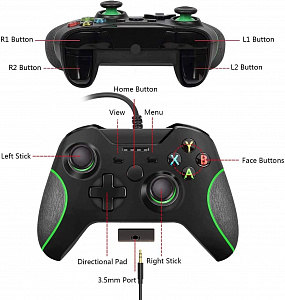 Орбита OT-PCG17 Черный геймпад игровой (проводной)