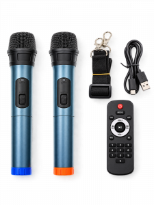 Орбита OT-ERM14 Черная караоке система с RGB подсветкой (2 микр, Bluetooth 5.0)