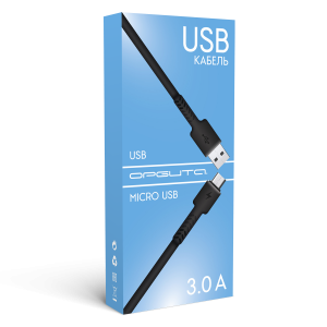 Орбита OT-SMM56 Черный кабель USB 3A (microUSB) 1м