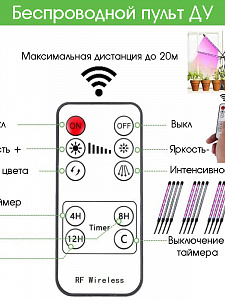 Фитолампа для растений на штативе с таймером Огонек OG-LDP07