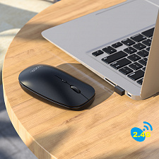 HOCO GM15 Черная мышь беспроводная (USB, 2.4ГГц+ВТ, 10м)