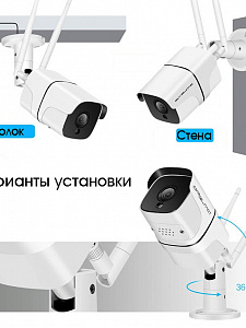 Орбита OT-VNI48 Белая видеокамера IP-WI-FI (1920*1080, 2Mpix, 3,6мм, металл)