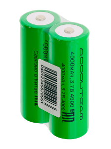 Аккумулятор 26650, 4000мАч, выпуклый пин, 2шт Орбита