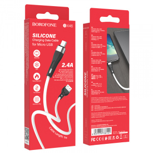 BOROFONE BX46 Белый кабель USB 2.4A (microUSB) 1м