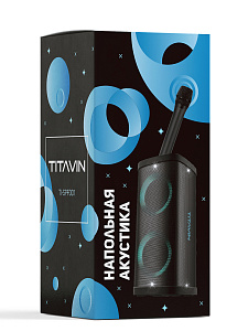 Колонка блютуз беспроводная с караоке и подсветкой 60Вт TITAVIN TI-SPF001